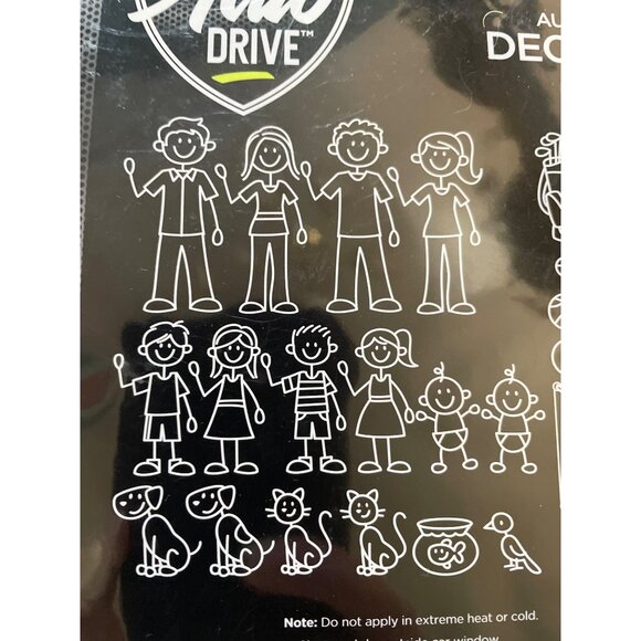 Auto Drive Family Stick Figure Auto Decals Made In USA 46 Pieces - Picture 4 of 7